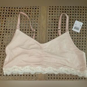 Motherhood maternity, L, clip down nursing bralette/cropped cami.
